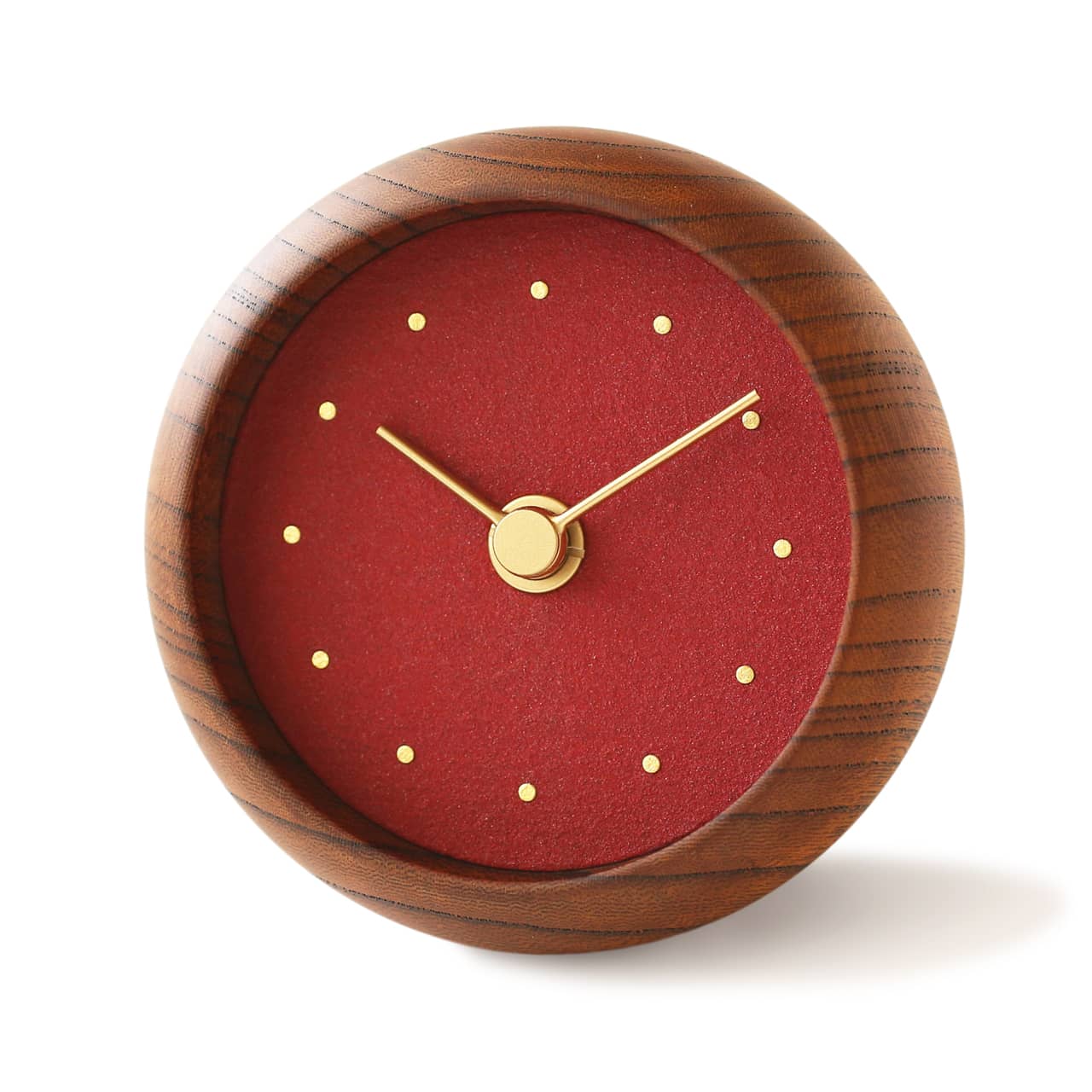 C-Brain Hanamokko Shinsha (Carmine) Table Clock | Cinnabar