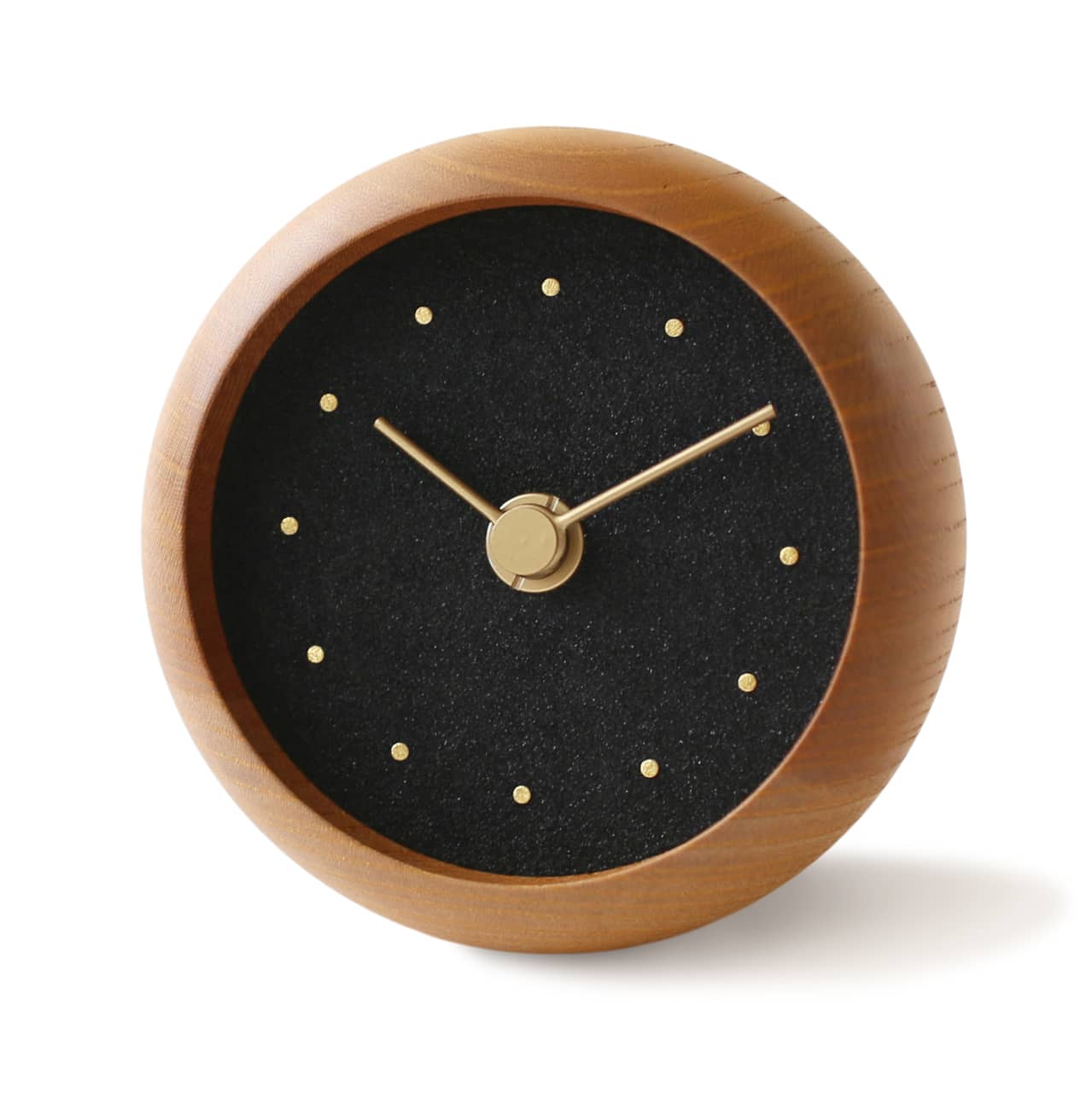 C-Brain Hanamokko Kuro (Black Tourmaline) Table Clock | US Retailer