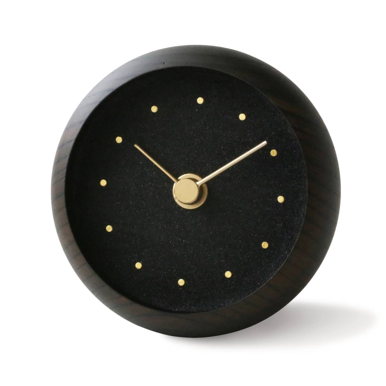C-Brain Hanamokko Kuro (Black Tourmaline) Table Clock | US Retailer