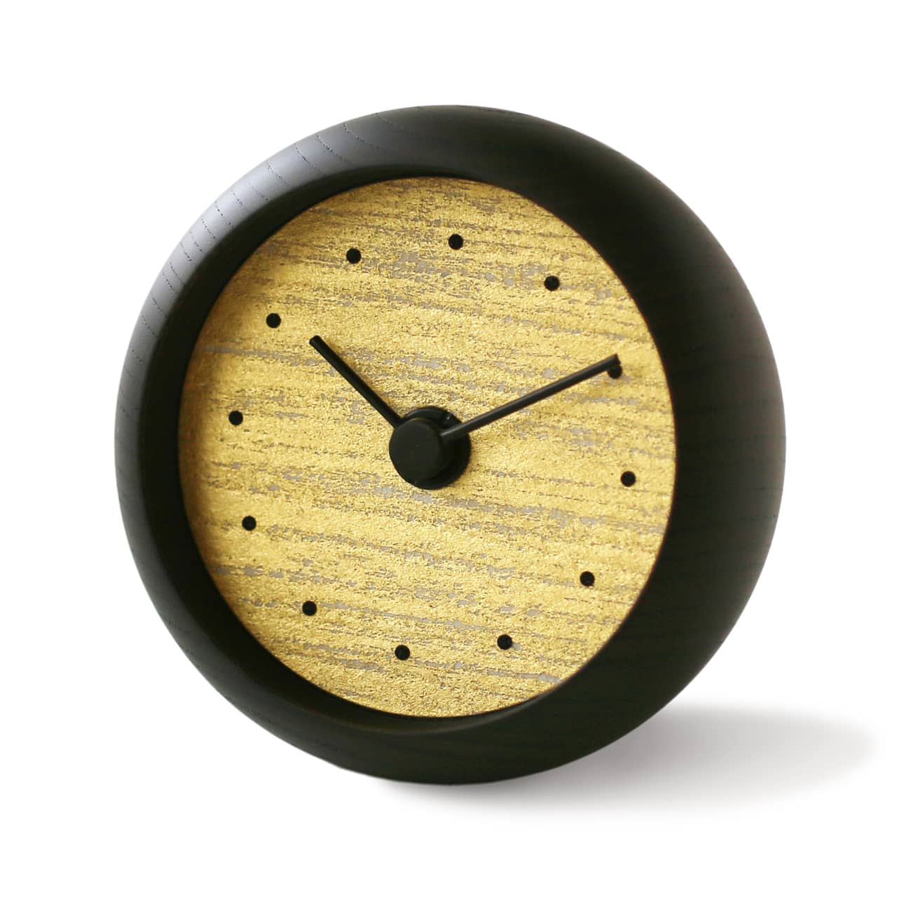 C-Brain Hanamokko Suri Gold Foil Table Clock | US Retailer