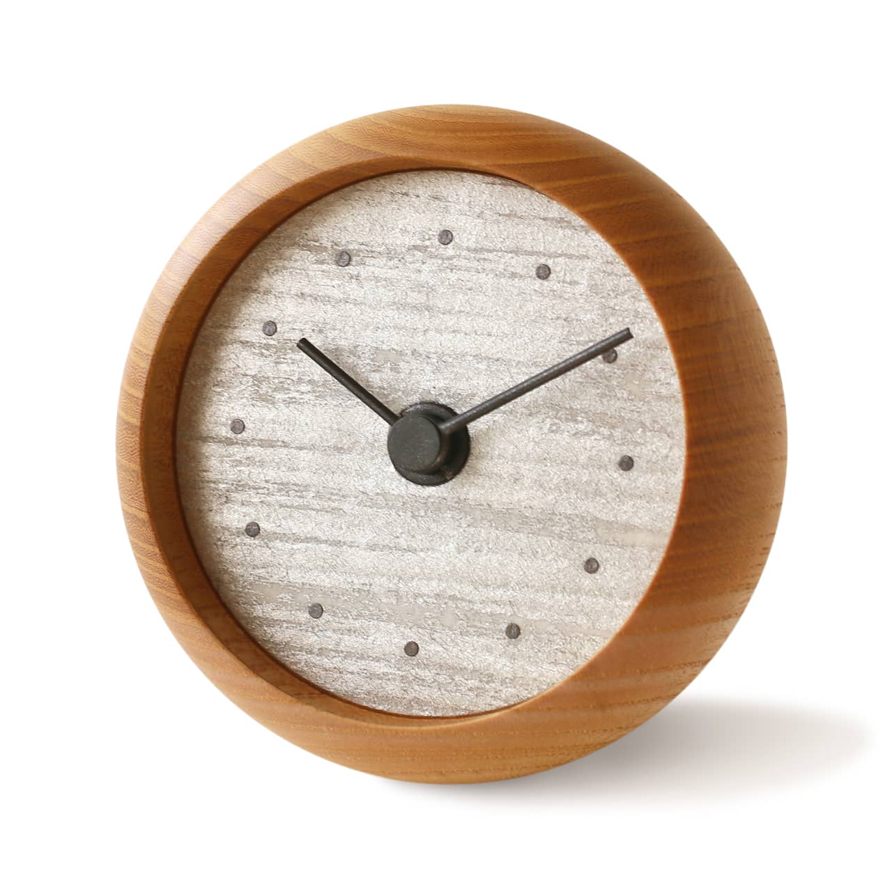 C-Brain Hanamokko Suri Platinum Foil Table Clock | US Retailer