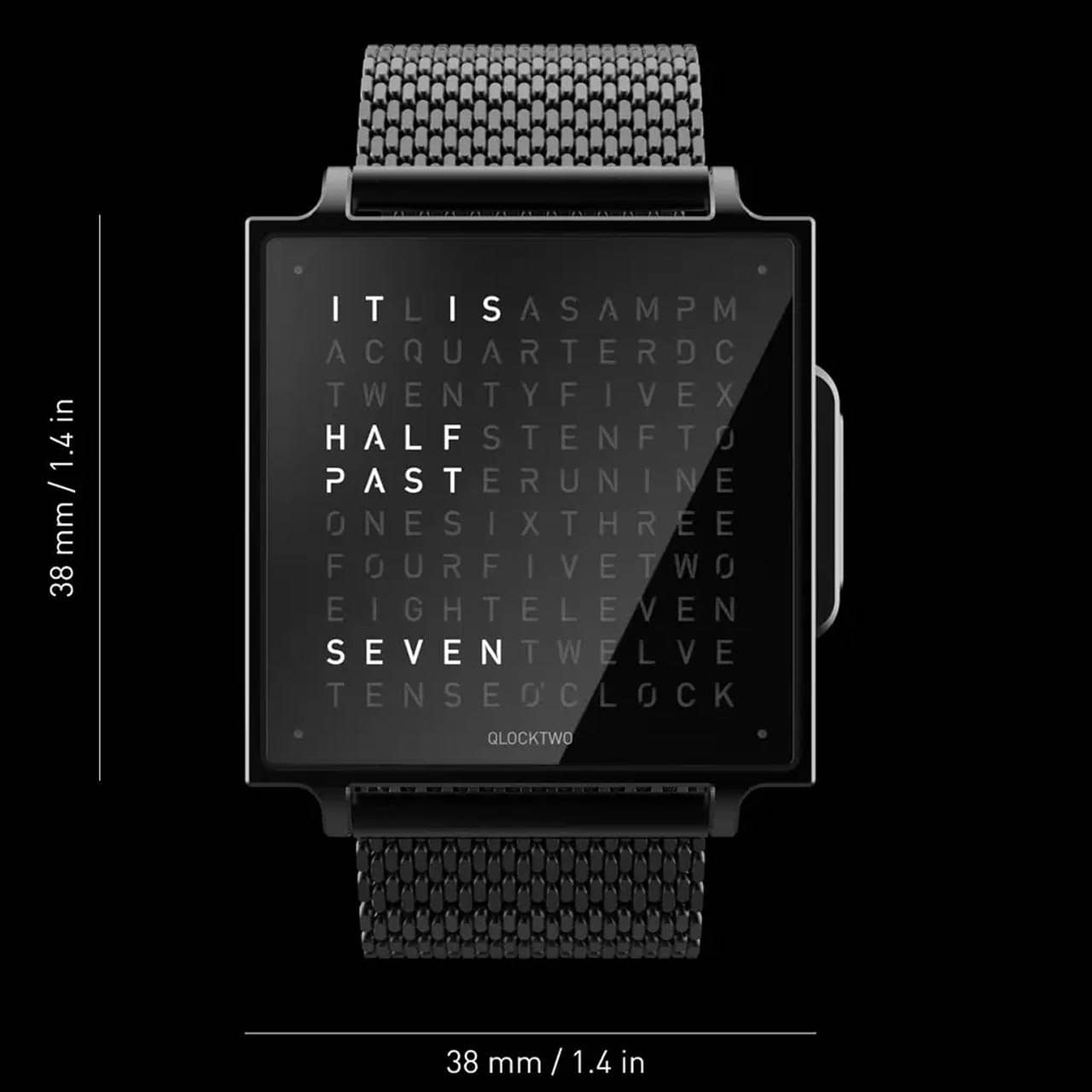 QLOCKTWO Watch | W | Black or Fine Steel | US Retailer