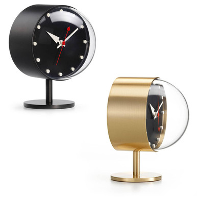 George Nelson Night Clock by Vitra | Brass, Black | Desk Clock