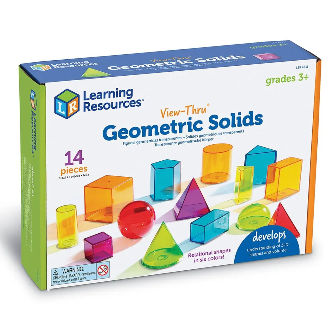 Learning Resources View-Thru Geometric Solids (Set of 14) - Supplies ...