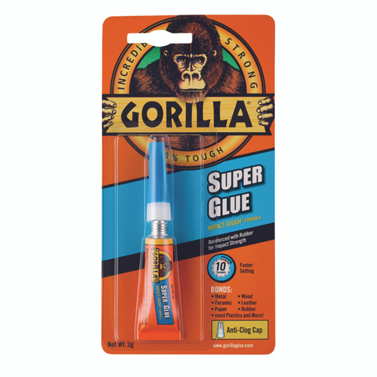 Gorilla Super Glue Waterproof 3g Tube 4044301 - Supplies for Schools