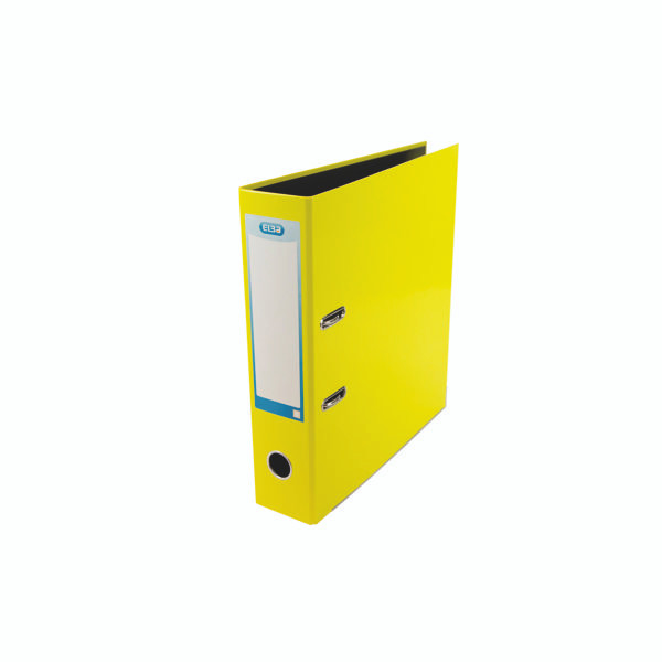 Elba 70mm Lever Arch File Laminated A4 Yellow 400107432 Supplies for