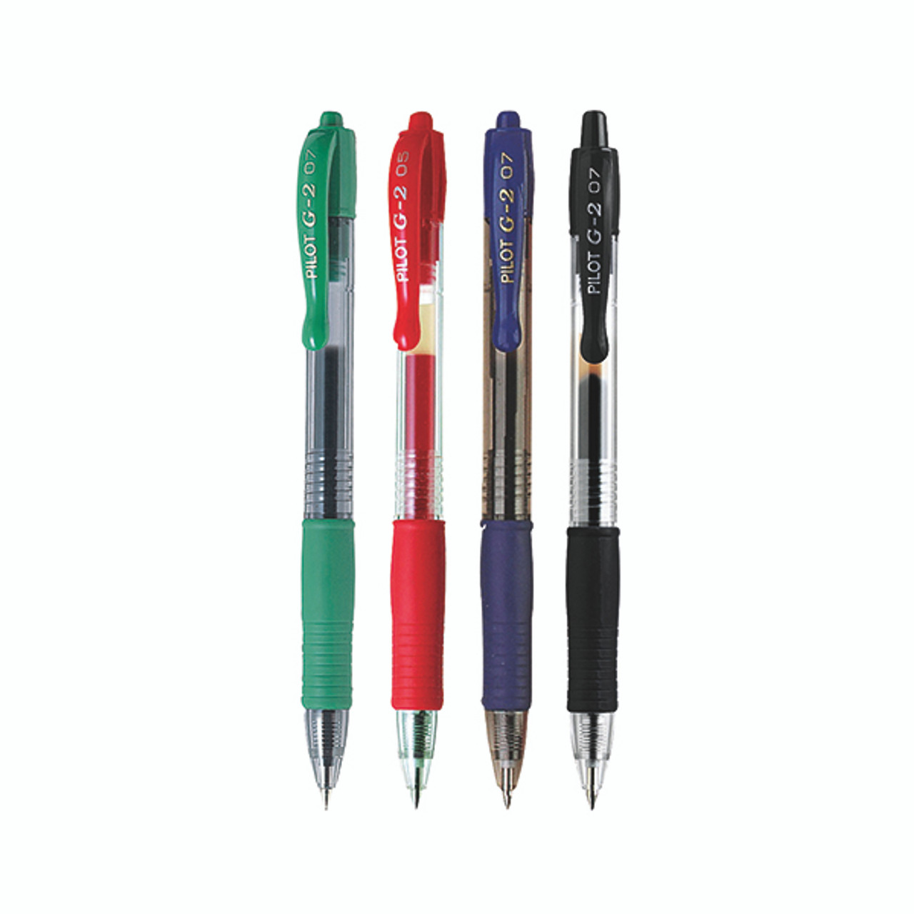 Pilot G2 07 retractable gel rollerball pens black ink colour (G207 medium  0.7mm tip) - box of 12 pens