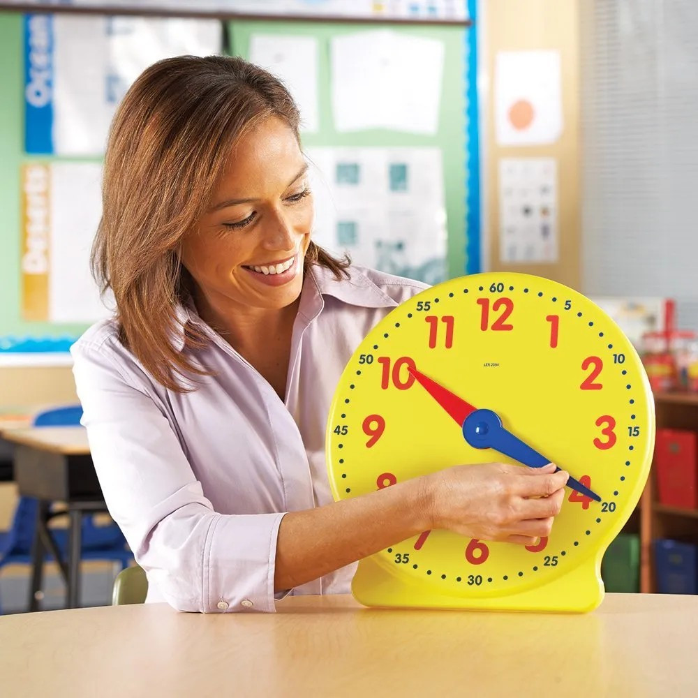 Learning Resources Big Time 12Hr Demonstration Clock - Supplies for Schools