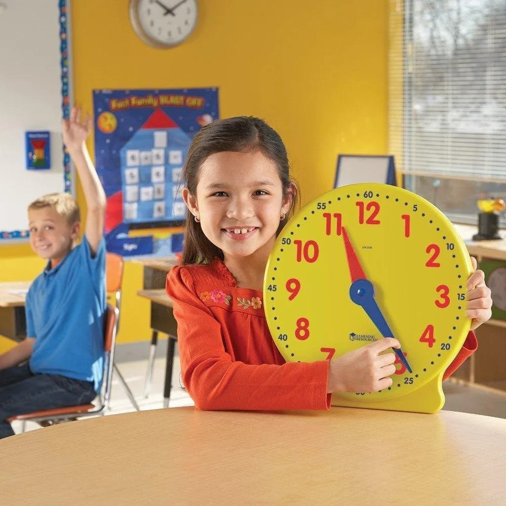 Learning Resources Big Time 12Hr Demonstration Clock Supplies for Schools