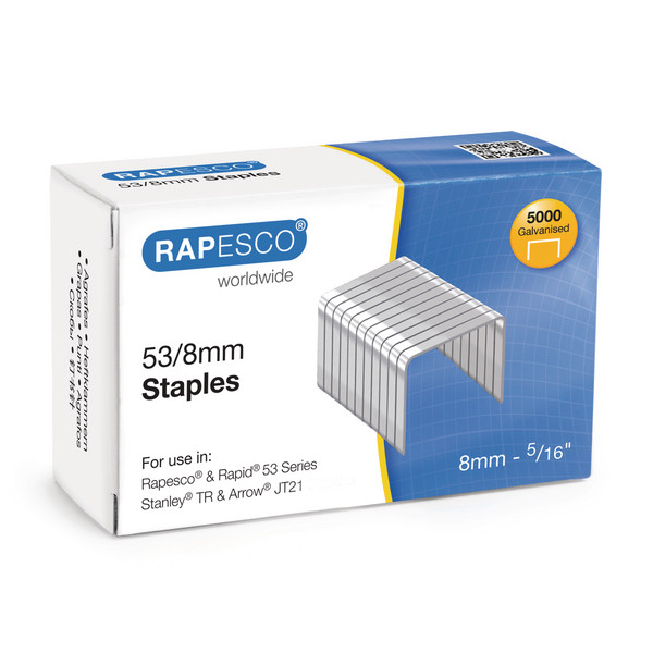Rapesco 53/8mm Staples Chisel Point (Pack of 5000) 0750 - Supplies for ...
