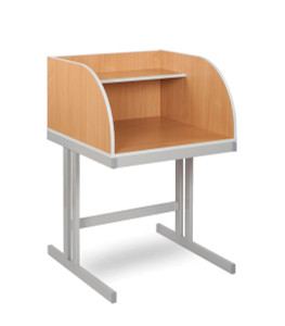 EF0214-M Monarch Study Carrel with Cantilever Legs Beech with Light Grey Metal Frame EF0214-M Monarch Study Carrel with Cantilever Legs Beech with Light Grey Metal Frame