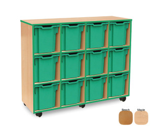 Monarch Coloured Edge Tray Storage Unit with Coloured Edging and 12 Jumbo Coloured Gratnells Trays Monarch Coloured Edge Tray Storage Unit with Coloured Edging and 12 Jumbo Coloured Gratnells Trays