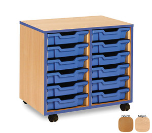 Monarch Coloured Edge Tray Storage Unit with Coloured Edging and 12 Shallow Coloured Gratnells Trays Monarch Coloured Edge Tray Storage Unit with Coloured Edging and 12 Shallow Coloured Gratnells Trays