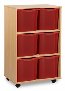 Monarch 6 Quad Tray Mobile Unit (Vertical) with 6 Quad Trays (2 columns of 3) in Beech or Maple Monarch 6 Quad Tray Mobile Unit (Vertical) with 6 Quad Trays (2 columns of 3) in Beech or Maple