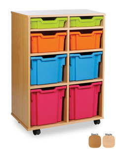 Monarch 8 Combination Tray Mobile Unit with Trays (2 columns of 4) in Beech or Maple Monarch 8 Combination Tray Mobile Unit with Trays (2 columns of 4) in Beech or Maple