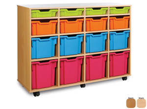 Gratnells Variety Tray Storage Unit with 4 Shallow 4 Deep 4 Extra Deep 4 Jumbo Trays Beech Gratnells Variety Tray Storage Unit with 4 Shallow 4 Deep 4 Extra Deep 4 Jumbo Trays Beech