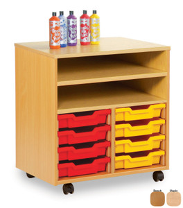 Monarch 8 Shallow Tray Shelf Unit Beech Monarch 8 Shallow Tray Shelf Unit Beech