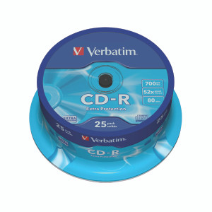 VM34320 Verbatim CD-R Datalife Non-AZO 52x 700MB Pack 25 43432 VM34320 Verbatim CD-R Datalife Non-AZO 52x 700MB Pack 25 43432