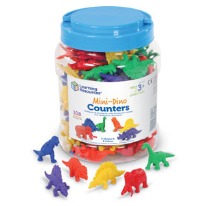 LER0710 Learning Resources Mini Dino Counters (Set of 108) LER0710 Learning Resources Mini Dino Counters (Set of 108)