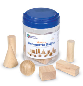 LER0120 Learning Resources Wooden Geometric Solids (Set of 12) LER0120 Learning Resources Wooden Geometric Solids (Set of 12)