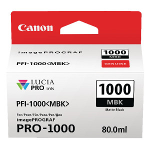 0545C001 Canon 0545C001 PFI-1000 MBK Matte Black Ink Cartridge 0545C001 Canon 0545C001 PFI-1000 MBK Matte Black Ink Cartridge