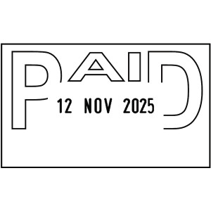 EM00809 COLOP Printer 38 Self Inking Date Message Stamp PAID C133751PAI EM00809 COLOP Printer 38 Self Inking Date Message Stamp PAID C133751PAI