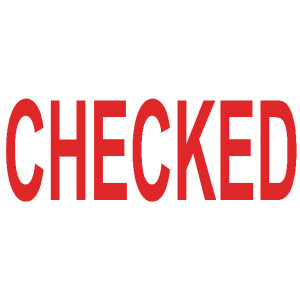 EM00817 COLOP Green Line Word Stamp CHECKED Red C144837CHE EM00817 COLOP Green Line Word Stamp CHECKED Red C144837CHE