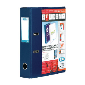 BX82303 Elba Vision 70mm Lever Arch File A4 Blue 100082303 BX82303 Elba Vision 70mm Lever Arch File A4 Blue 100082303