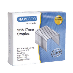 HT00548 Rapesco 923 17mm Staples Pack 1000 1240 HT00548 Rapesco 923 17mm Staples Pack 1000 1240