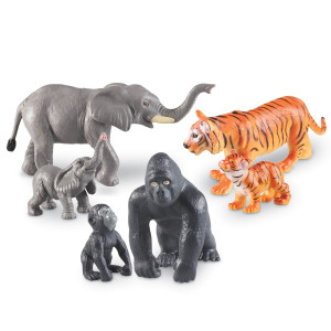 LER0839 Learning Resources Jumbo Jungle Animals - Mommas and Babies (Set of 6) LER0839 Learning Resources Jumbo Jungle Animals - Mommas and Babies (Set of 6)