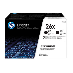 CF226XD HP CF226XD 26X Black Toner High Yield 9K pages Pack qty 2 CF226XD HP CF226XD 26X Black Toner High Yield 9K pages Pack qty 2