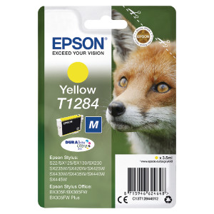 C13T12844012 Epson C13T12844012 T1284 Yellow Ink Cartridge 225 pages 4ml C13T12844012 Epson C13T12844012 T1284 Yellow Ink Cartridge 225 pages 4ml