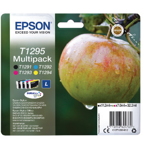 C13T12954012 Epson C13T12954012 T1295 Ink Cartridge Multipack 112 ml 3x7 ml Pack qty 4 C13T12954012 Epson C13T12954012 T1295 Ink Cartridge Multipack 112 ml 3x7 ml Pack qty 4