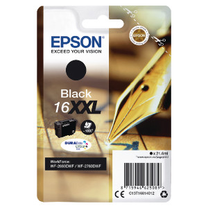 C13T16814012 Epson C13T16814012 16XXL Black Ink Cartridge 1000 pages 22ml C13T16814012 Epson C13T16814012 16XXL Black Ink Cartridge 1000 pages 22ml
