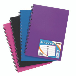 TGR01471 Sundry A4 Wiro Polypropylene Notebook Pack 5 301471 TGR01471 Sundry A4 Wiro Polypropylene Notebook Pack 5 301471