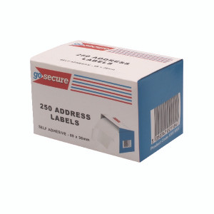 PB02278 GoSecure Self Adhesive Address Labels 6 Packs 250 PB02278
