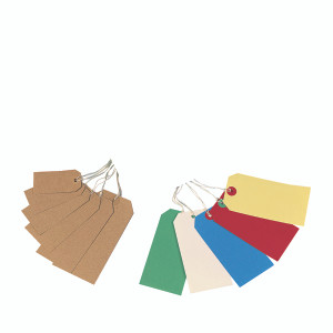 KF01596 Strung Tag 70x35mm Buff Pack 1000 KF01596