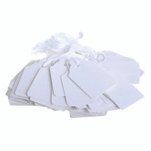 KF01620 Strung Ticket 48x30mm White Pack 1000 KF01620 KF01620 Strung Ticket 48x30mm White Pack 1000 KF01620