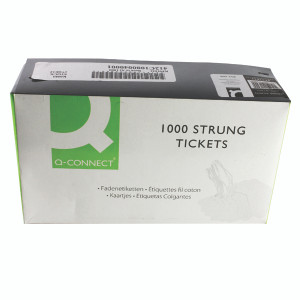 KF01622 Strung Ticket 70x44mm White Pack 1000 KF01622 KF01622 Strung Ticket 70x44mm White Pack 1000 KF01622