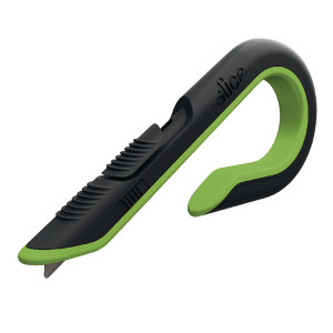 SLC10513 Slice Box Cutter Auto Retractable Green Black 10503 SLC10513 Slice Box Cutter Auto Retractable Green Black 10503