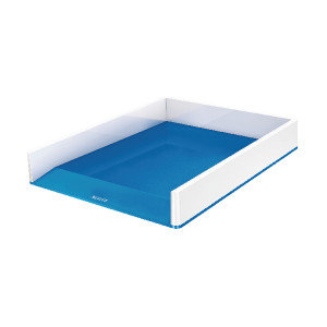 LZ11360 Leitz WOW Letter Tray Dual Colour White Blue 53611036 LZ11360 Leitz WOW Letter Tray Dual Colour White Blue 53611036
