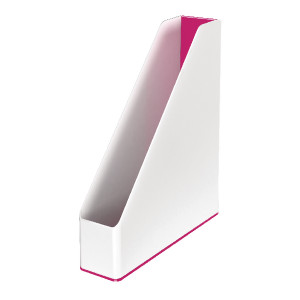 LZ11363 Leitz WOW Magazine File Dual Colour White Pink 53621023 LZ11363 Leitz WOW Magazine File Dual Colour White Pink 53621023