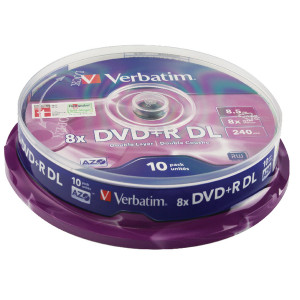 VM36676 Verbatim DVD R Double Layer Non-Printable 8x 4 7GB Pack 10 43666 VM36676 Verbatim DVD R Double Layer Non-Printable 8x 4 7GB Pack 10 43666