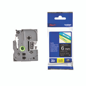 BA68563 Brother P-Touch White on Black TZe Labelling Tape 6mm x 8m TZe-315 BA68563 Brother P-Touch White on Black TZe Labelling Tape 6mm x 8m TZe-315