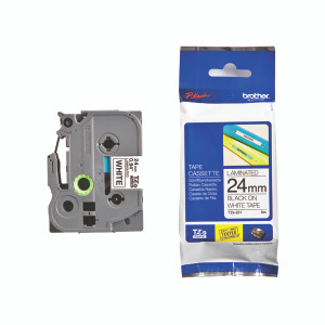BA69267 Brother P-Touch Black on White TZe Labelling Tape 24mm x 8m TZe-S251 BA69267 Brother P-Touch Black on White TZe Labelling Tape 24mm x 8m TZe-S251