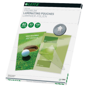 LZ39769 Leitz iLAM Prem Laminating Pouch A3 160 Micron Pack 100 74850000 LZ39769 Leitz iLAM Prem Laminating Pouch A3 160 Micron Pack 100 74850000