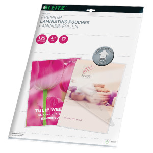 LZ39773 Leitz iLAM Prem Laminating Pouch A3 250 Micron Pack 25 74890000 LZ39773 Leitz iLAM Prem Laminating Pouch A3 250 Micron Pack 25 74890000
