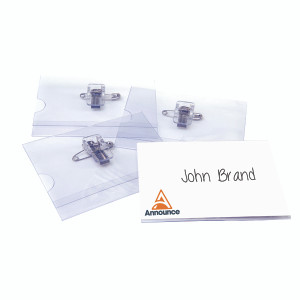 PV00918 Announce Combi Clip Name Badge 54x90mm Pack 50 PV00918 PV00918 Announce Combi Clip Name Badge 54x90mm Pack 50 PV00918
