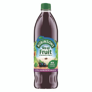 BRT92802 Robinsons Apple Blackcurrant Squash No Sugar 1 Litre 402013