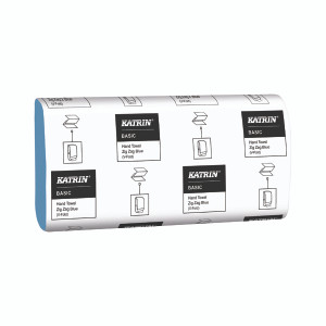 KZ36220 Katrin Zig Zag Hand Towels 1-Ply Blue Pack 5000 362200 KZ36220 Katrin Zig Zag Hand Towels 1-Ply Blue Pack 5000 362200